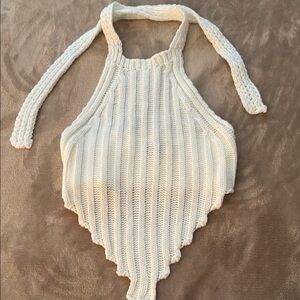 Blanc Clothing White Knit Sweater